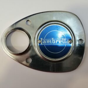 Emblema Lambretta cromo y azul