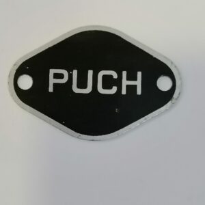 Chapa emblema Puch aluminio.