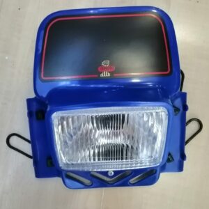 Portafaro y faro Cemoto1 azul con gomas de ajuste.