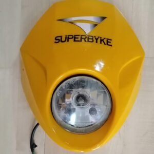 Portafaro y faro Superbyke amarillo universal.