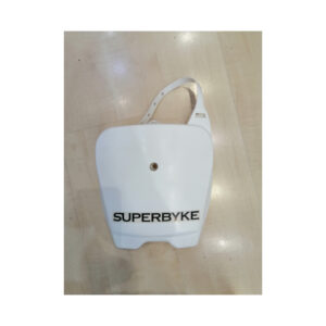 Placa portanúmeros Superbyke blanca