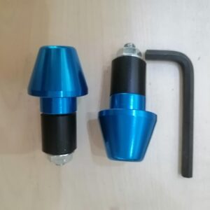 Juego contrapesos manillar scooter aluminio azules.