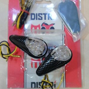 Juego 2 intermitentes maxi forma lágrima carbono láser.