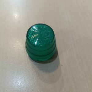 Cristal piloto Gemo verde con rosca para moto clásica.